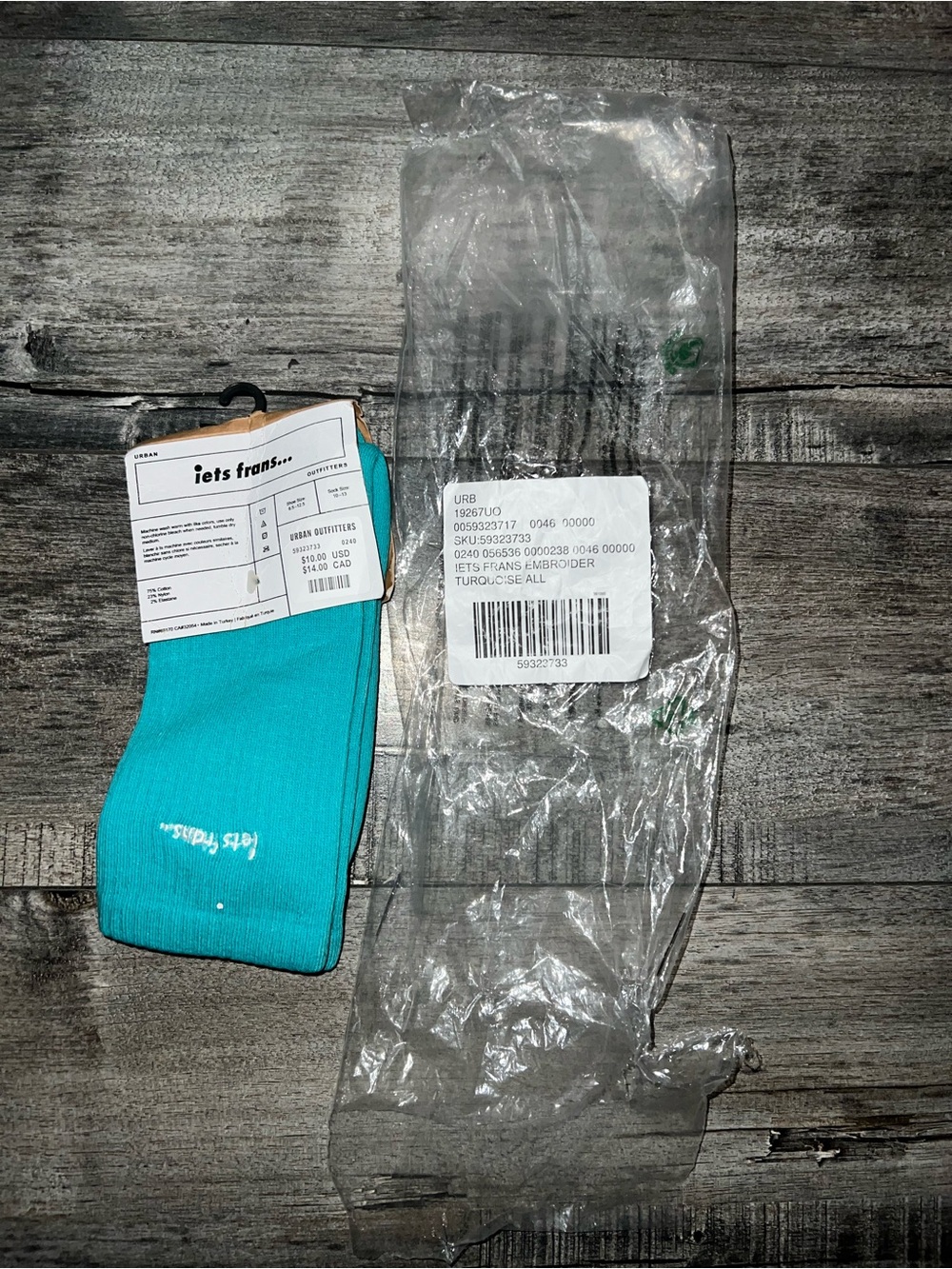 Turquoise Crew Socks